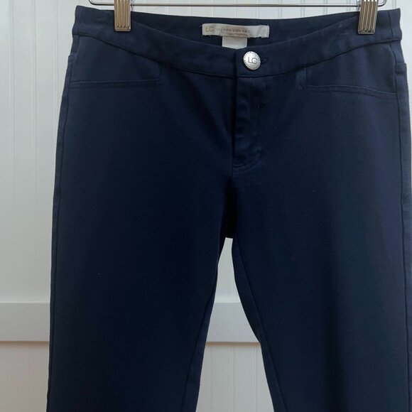 LC Lauren Conrad Navy Blue Mid-Rise Skinny Ankle Pants Women's Size 2 Stretch - Picture 1 of 9